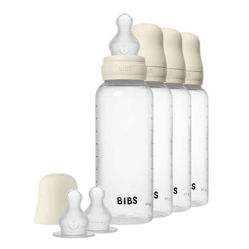 BIBS Bottle - Sutteflaskesæt - 4 stk. - Plastik - Silikone - 270 ml. - Ivory