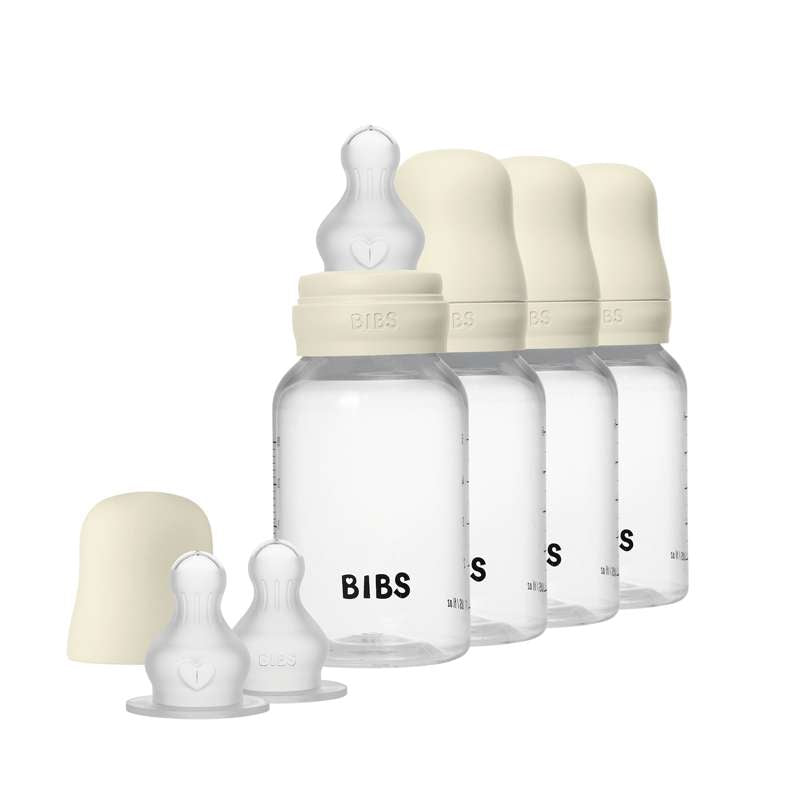 BIBS Bottle - Sutteflaskesæt - 4 stk. - Plastik - Silikone - 150 ml. - Ivory