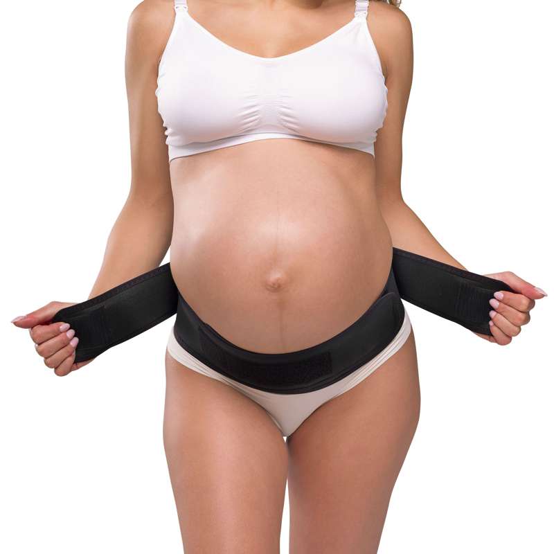 Carriwell Mum to Be - Justerbart Støttebælte - Velcro (Sort)
