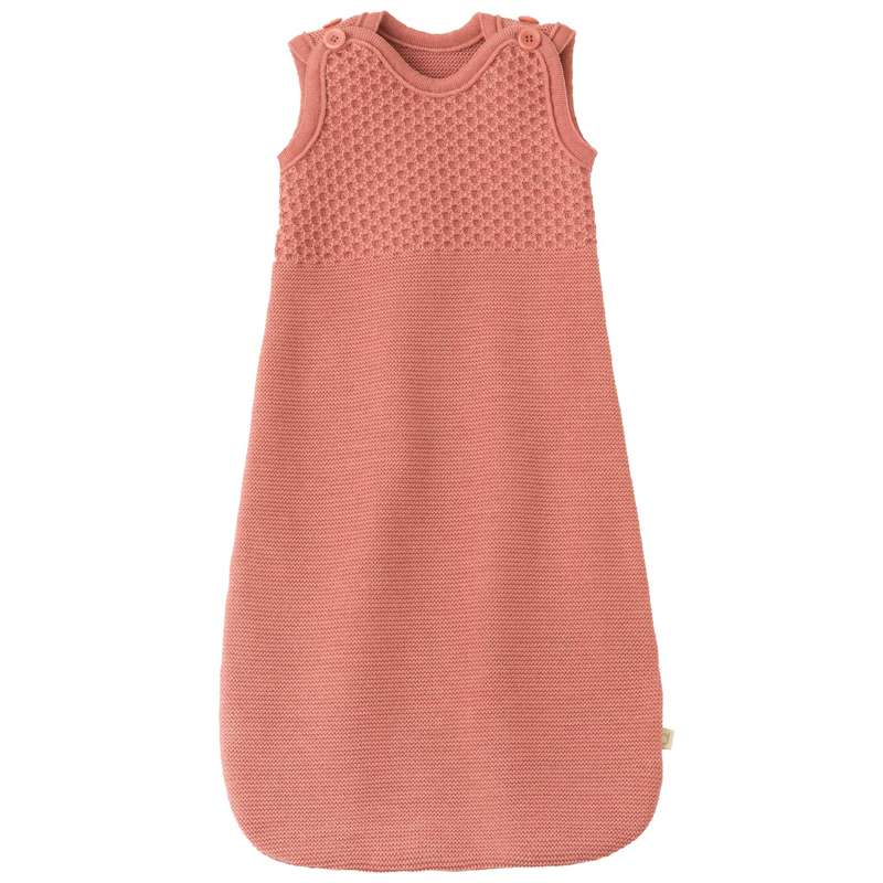 Disana Strikket Sovepose - Ærmeløs - Merinould - 75 cm. - Soft Pink