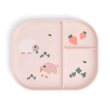 Done By Deer Foodie Ruminddelt Tallerken - Tiny Farm - Pudder