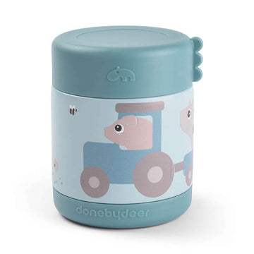 Done by Deer Termo Madbeholder - 300ml - Tiny Farm - Blå