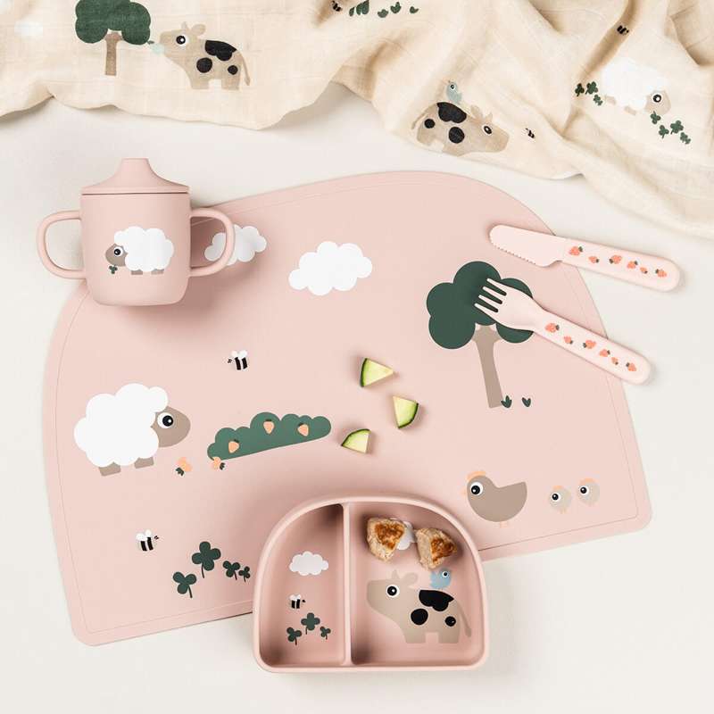 Done By Deer Stick & Stay Ruminddelt Skål - Tiny Farm Pudder