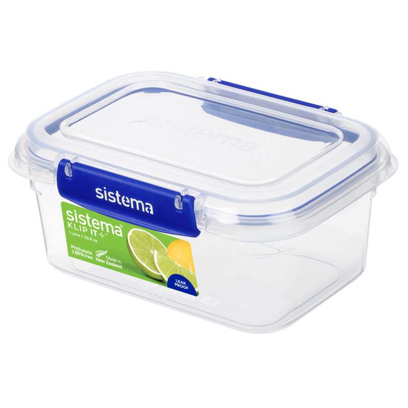 Sistema Madopbevaring - Klip It Plus - Rectangle - 1L - Blå