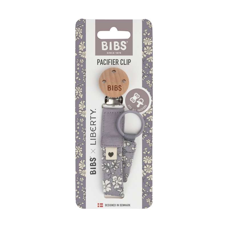 BIBS Accessories - Pacifier Clip Suttesnor - Liberty - Capel/Fossil Grey