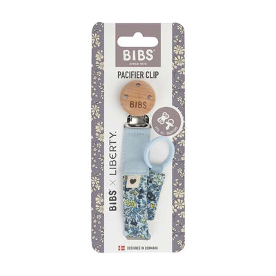 BIBS Accessories - Pacifier Clip Suttesnor - Liberty - Chamomile Lawn/Baby Blue