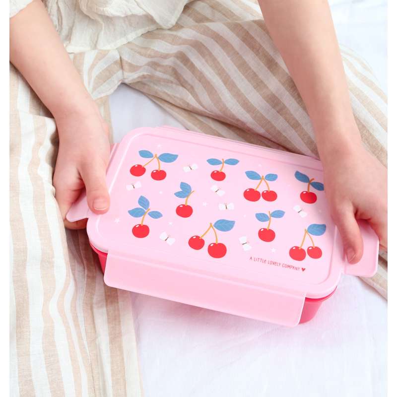 A Little Lovely Company Ruminddelt Bento Madkasse - Cherries