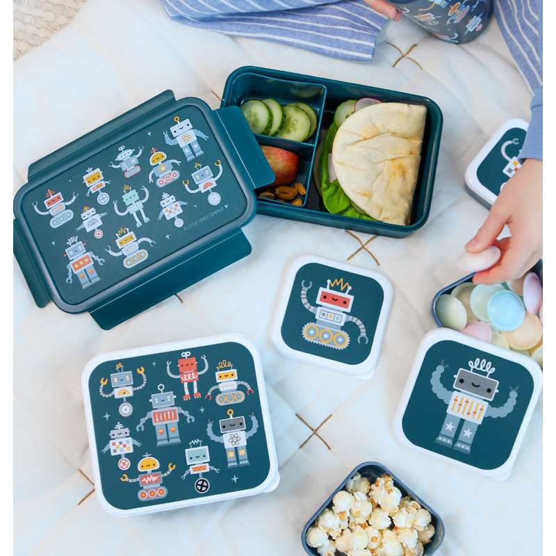 A Little Lovely Company Ruminddelt Bento Madkasse - Robots