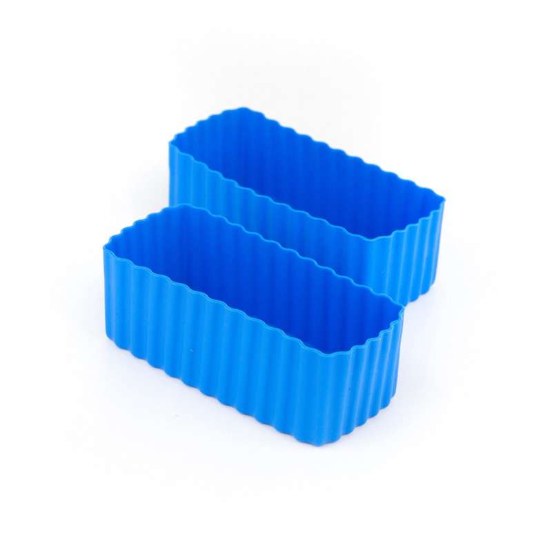 Little Lunch Box Co. Rektangulære Bento Cups - 2 stk. - Medium Blue
