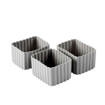 Little Lunch Box Co. Rektangulære Bento Cups - Small - 3 stk. - Grey