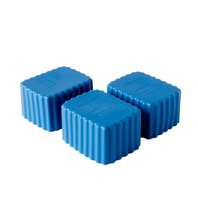 Little Lunch Box Co. Rektangulære Bento Cups - Small - 3 stk. - Medium Blue
