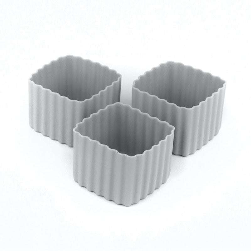 Little Lunch Box Co. Kvadratiske Bento Cups - 3 stk. - Grey