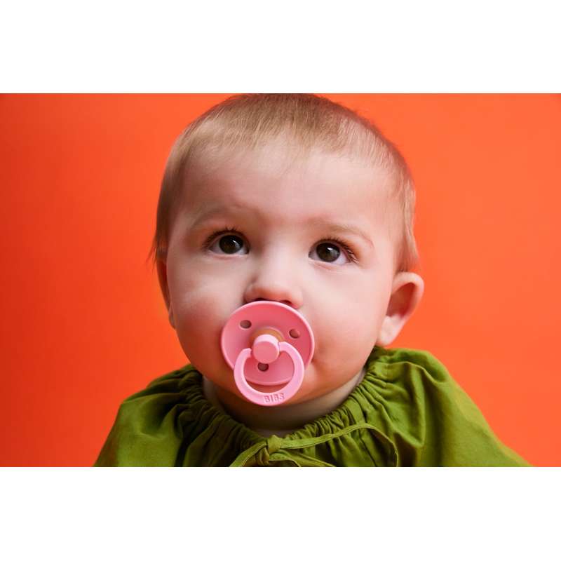 BIBS Rund Colour Sut - 2-Pak - Str. 1 - Naturgummi - Petal/Baby Pink