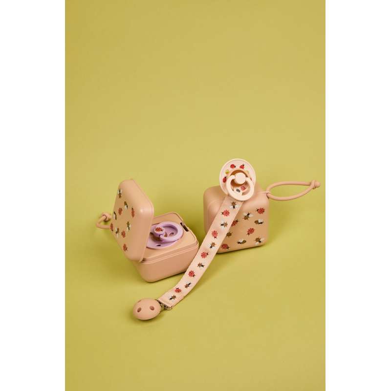 BIBS Accessories - Pacifier Box - Ladybug/Bumblebee Studio - Blush