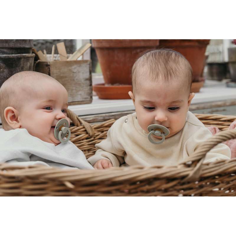 BIBS Rund Colour Sut - Sampak - 5 stk. - Str. 2 - Soft Moss