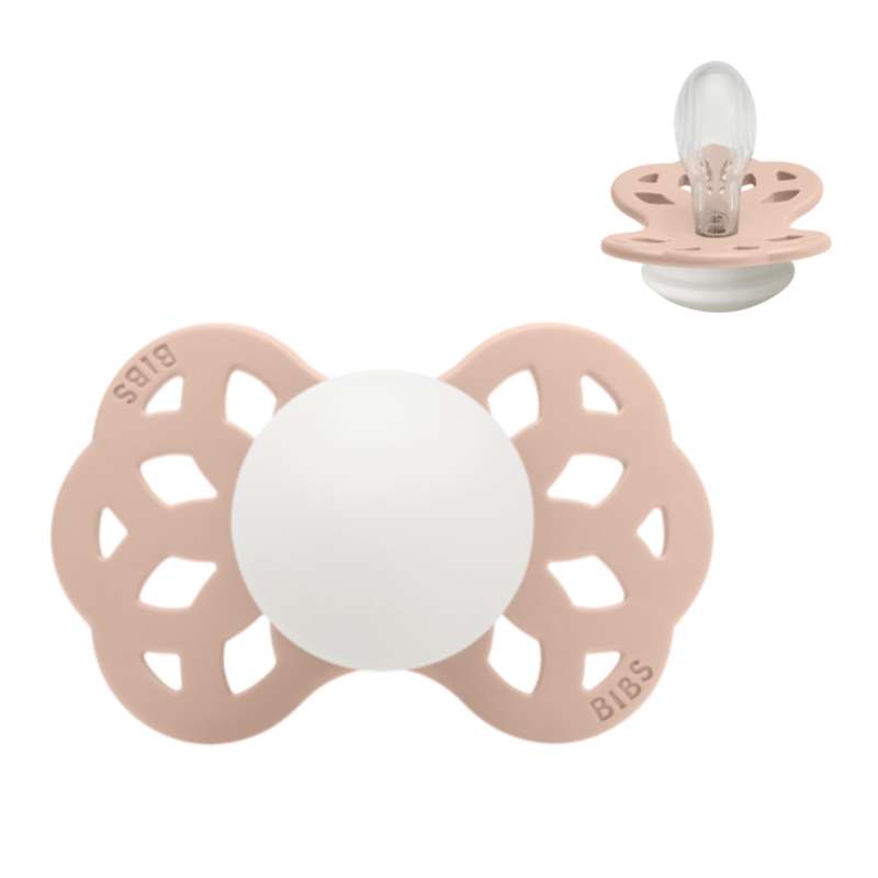 BIBS Symmetrisk Infinity Sut - Str. 2 - Silikone - GLOW - Blush