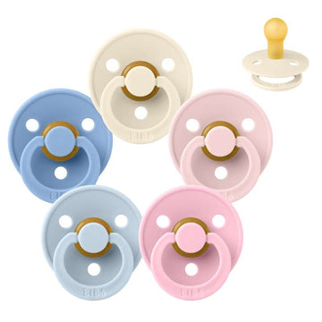 BIBS Rund Colour Sut - Sampak - 5 stk. - Str. 1 - The Babyshower Collection