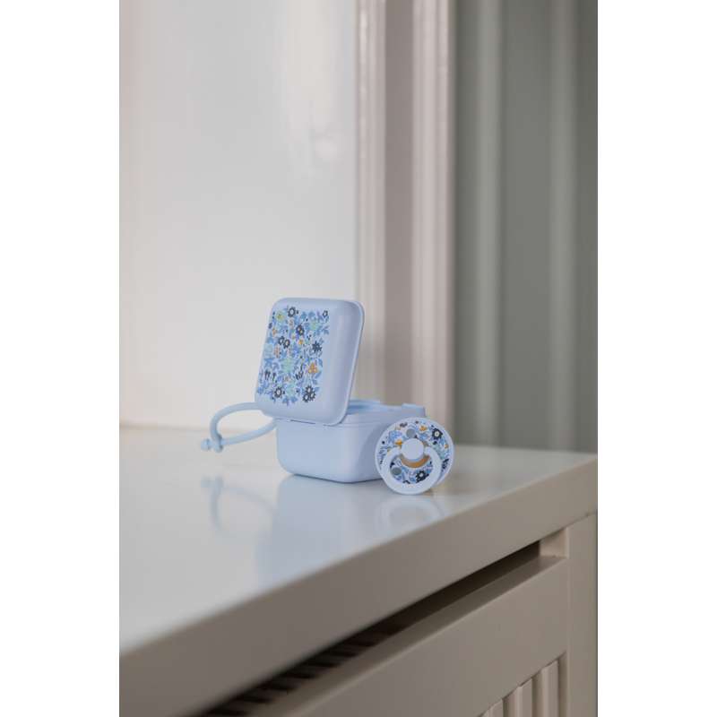 BIBS Accessories Pacifier Box - Sutteboks - Liberty - Chamomille Lawn/Baby Blue