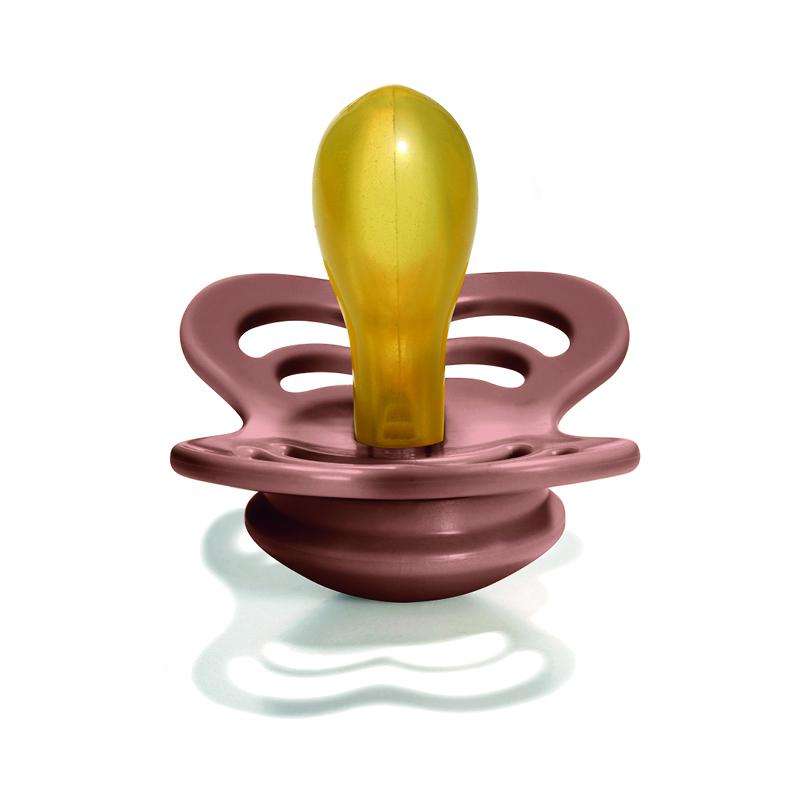 BIBS Symmetrisk Supreme Sut - 2-Pak - Str. 1 - Naturgummi - Woodchuck/Blush