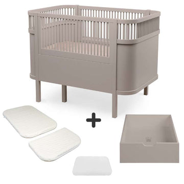 Sebra Sengen - Klassisk - Jetty Beige - m. Kid'oh Madras - Bundle 3