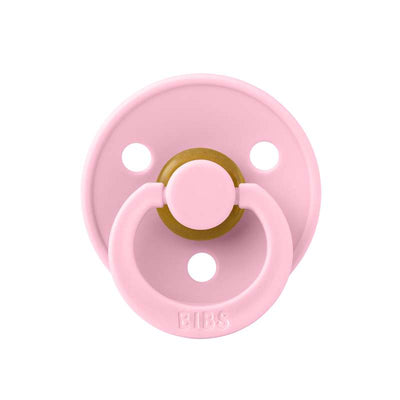BIBS Rund Colour Sut - Str. 2 - Naturgummi - Baby Pink