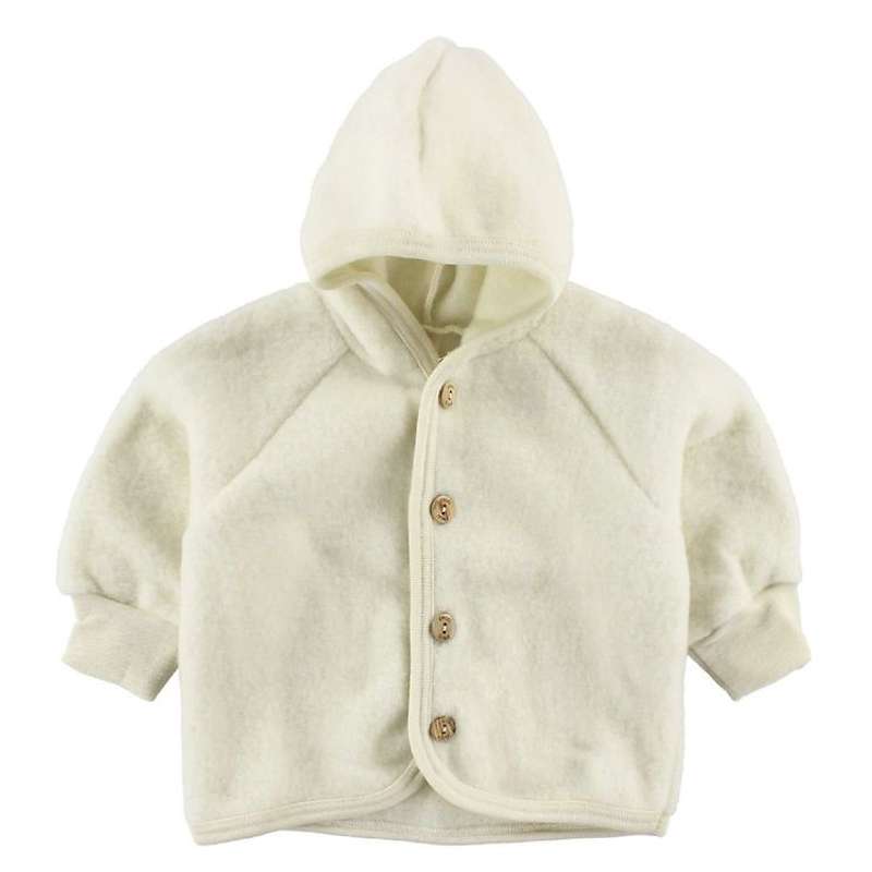 Engel Natur Cardigan/Jakke m. Hætte - Natur