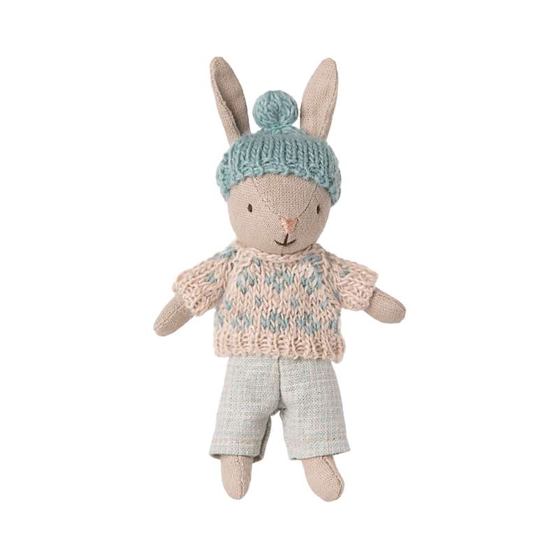 Maileg Hare - Micro - Vinter - Sand - Mint