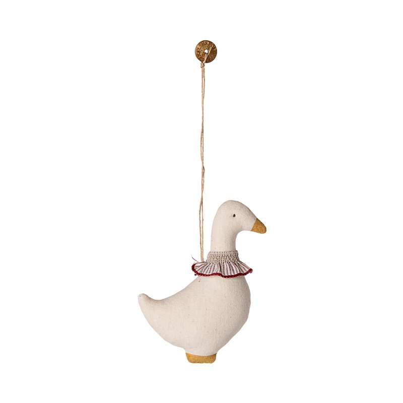 Maileg Juleornament - Stof - Gås - Rød krave