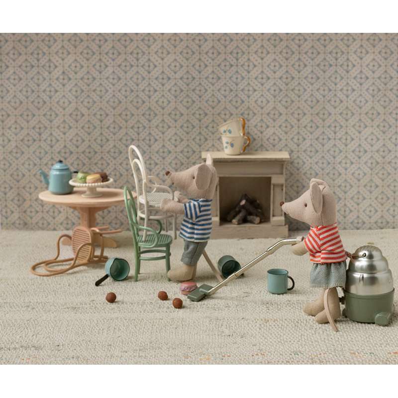 Maileg Vintagestol - Mus - Råhvid