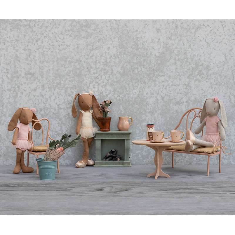 Maileg Vintagebænk - Mini - Mørk Pudder