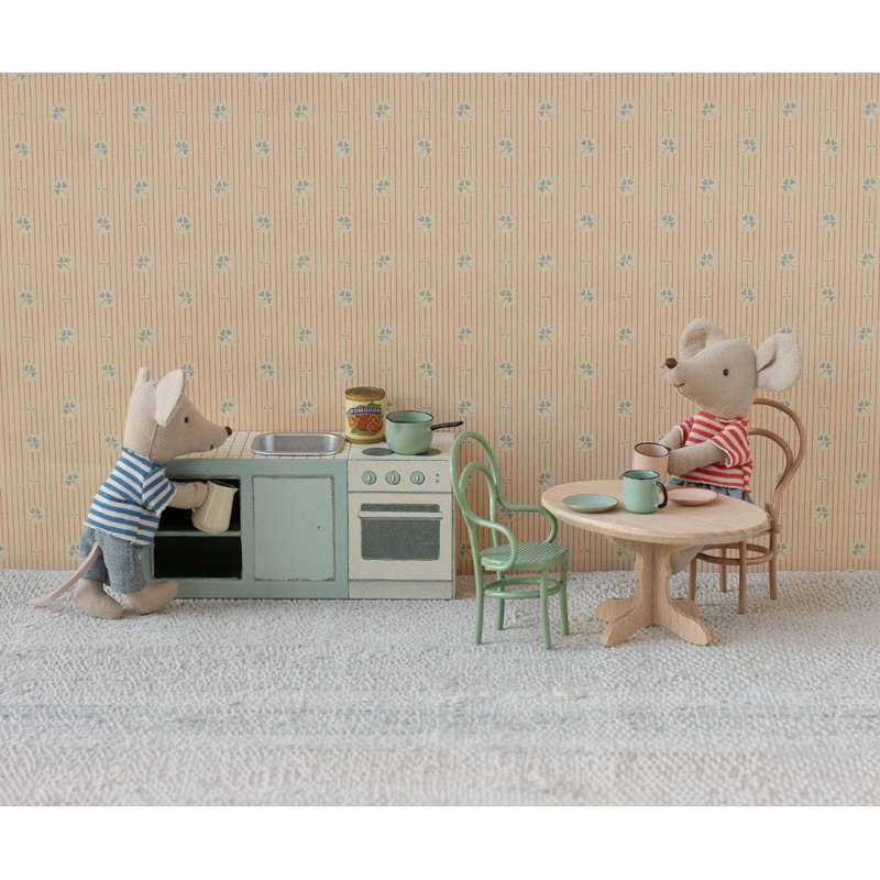 Maileg Køkkenbord m. Tilbehør - Mus