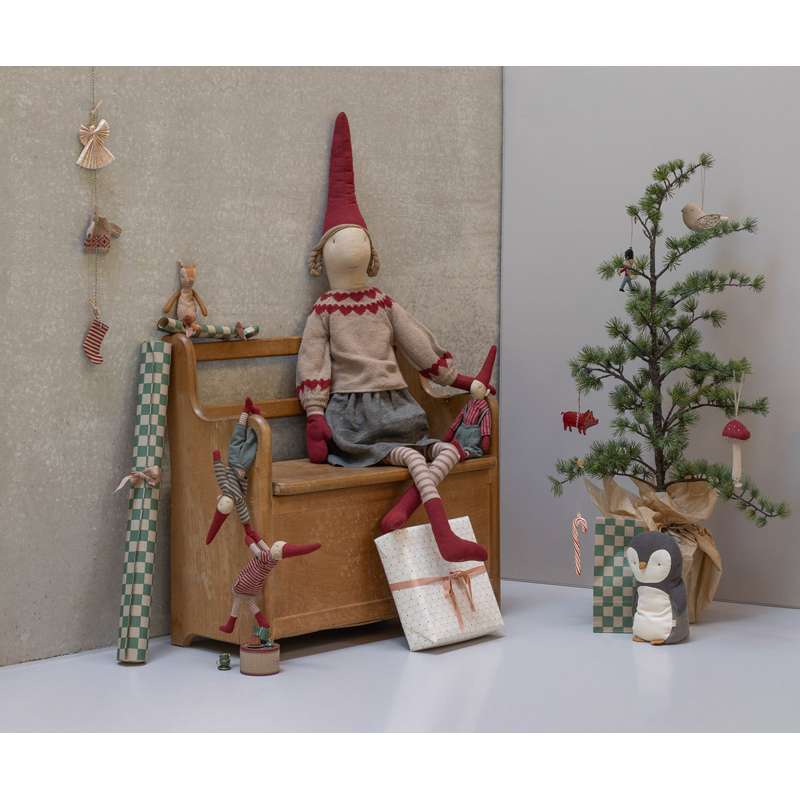 Maileg Nisse - Str. 1 - Pige - Strikket Kjole