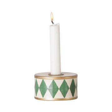 Maileg Lysestage - Tromme - Grøn/Off White