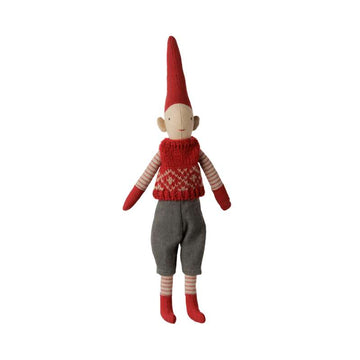 Maileg Pixy - Str. 1 - Dreng - Rød Knitted Vest