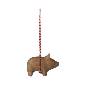 Maileg Juleornament - Træ - Gris - Natur
