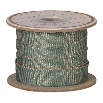 Maileg Gavebånd - 13mm/10m - Grøn/Guld