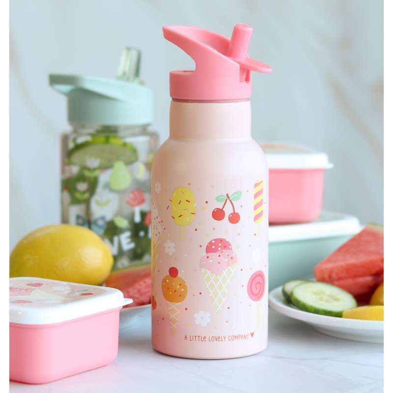 A Little Lovely Company Ståldrikkedunk - 350ml - Icecream