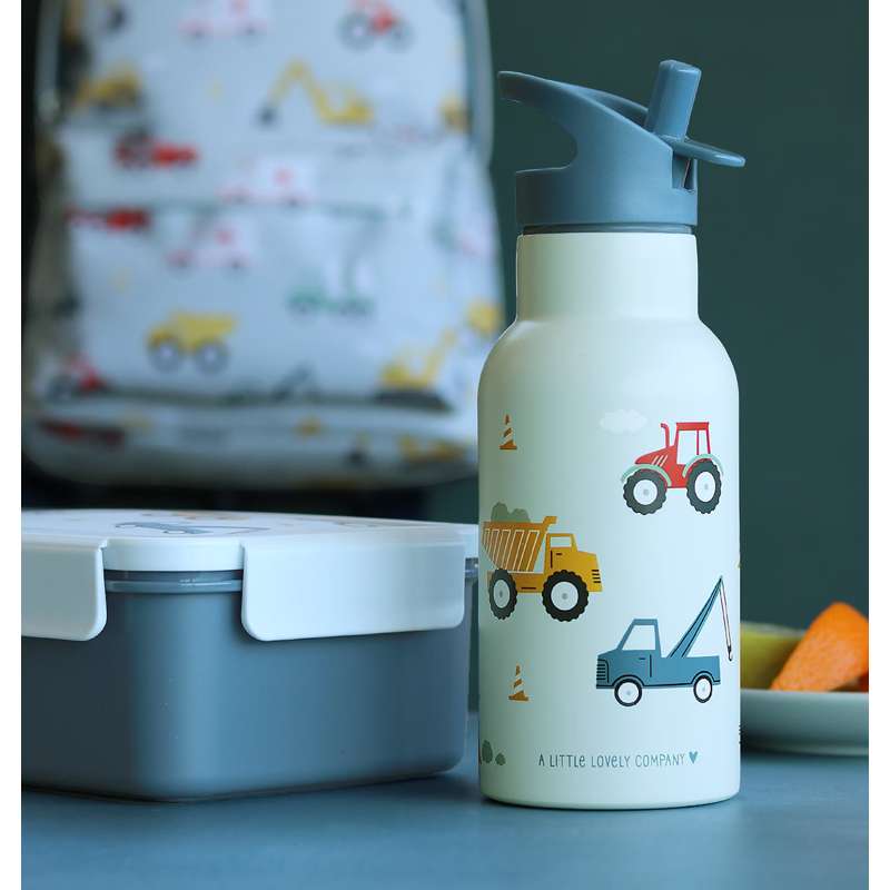 A Little Lovely Company Ståldrikkedunk - 350ml - Vehicles