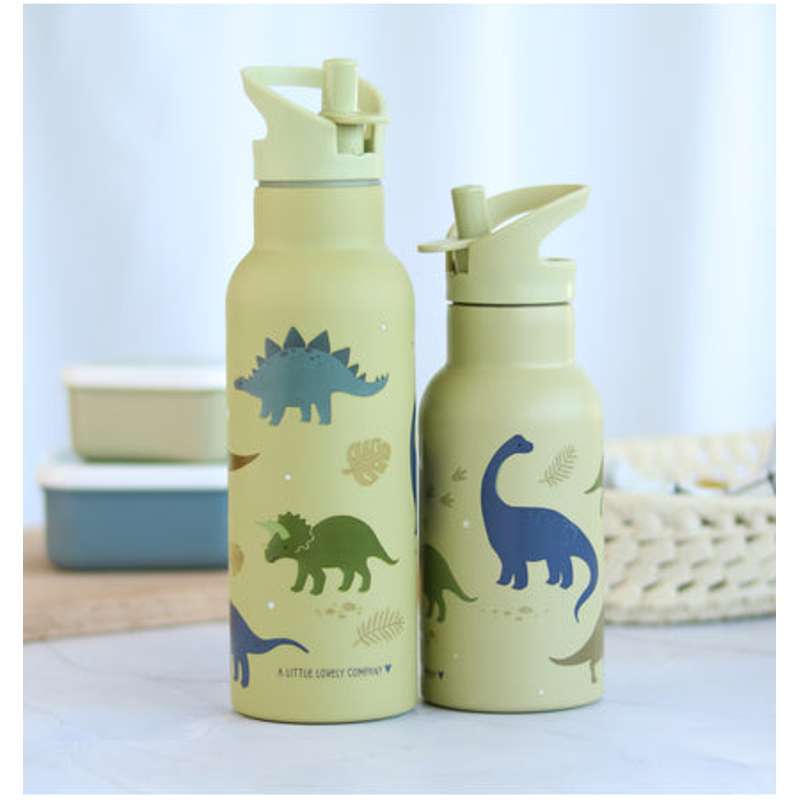 A Little Lovely Company Ståldrikkedunk - XL - 500ml - Dinosaur
