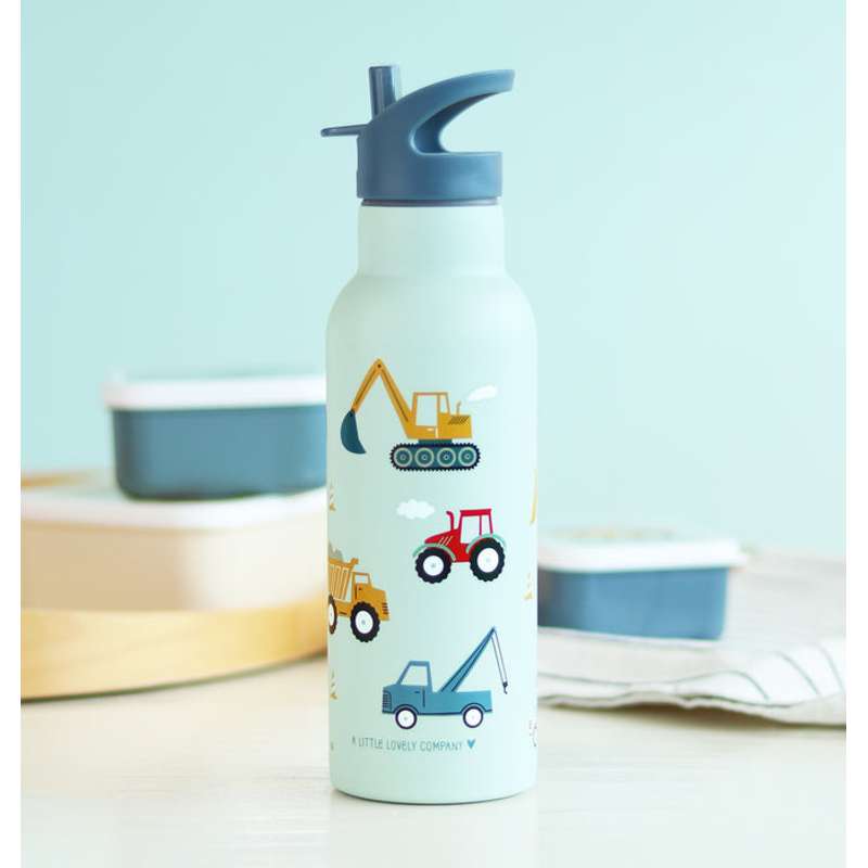 A Little Lovely Company Ståldrikkedunk - XL - 500ml - Vehicles