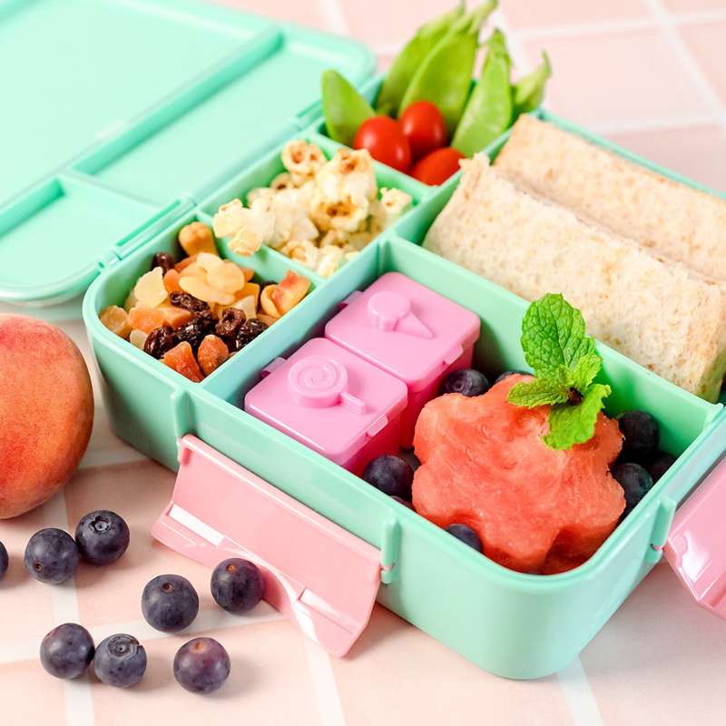 Little Lunch Box Co. Bento Surprise Box - 2 stk. - Fruits - Light Blue
