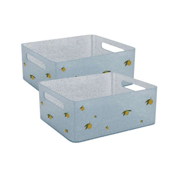 Konges Sløjd Opbevaringskasser - Glitter - 2-pak - Sparkling Blue