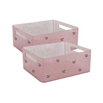 Konges Sløjd Opbevaringskasser - Glitter - 2-pak - Sparkling Blush