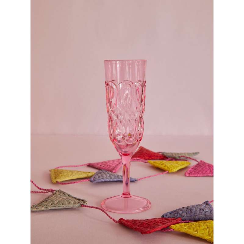 RICE Champagneglas i Akryl - Pink