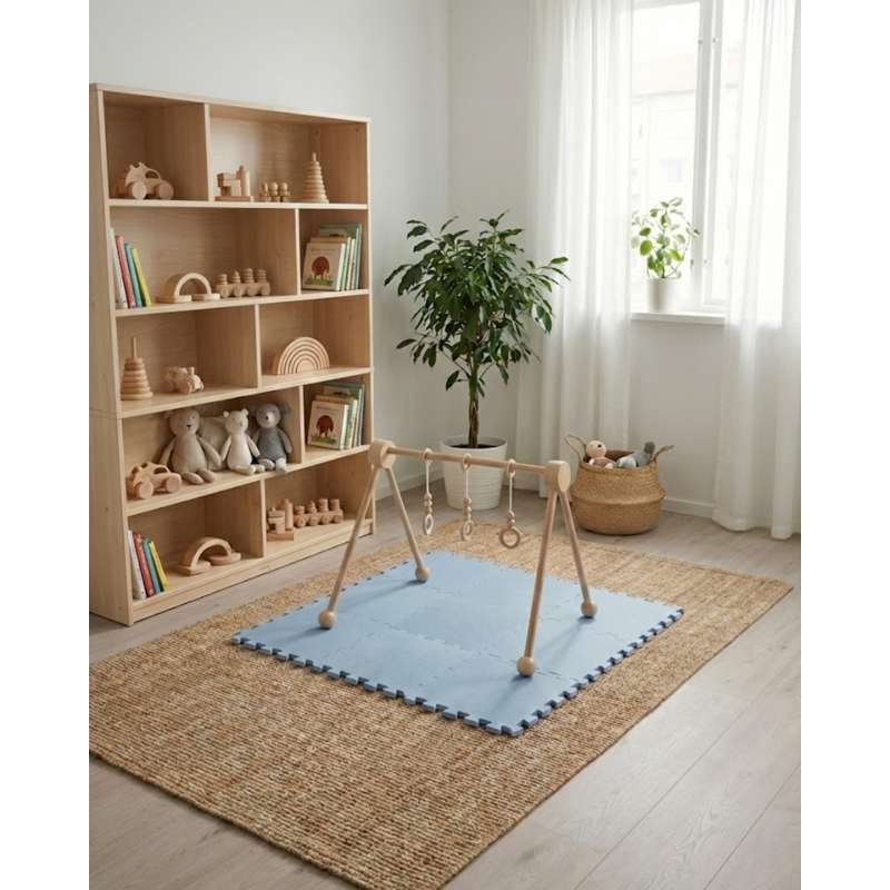 Kid'oh Skumlegegulv - 9 brikker - Dusty Blue