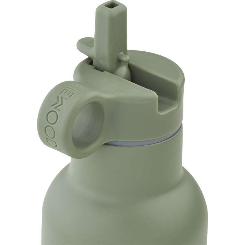 Liewood Anker Drikkedunk m. 2 Låg - Rustfrit Stål - 350 ml. - Rabbit (Faune Green)