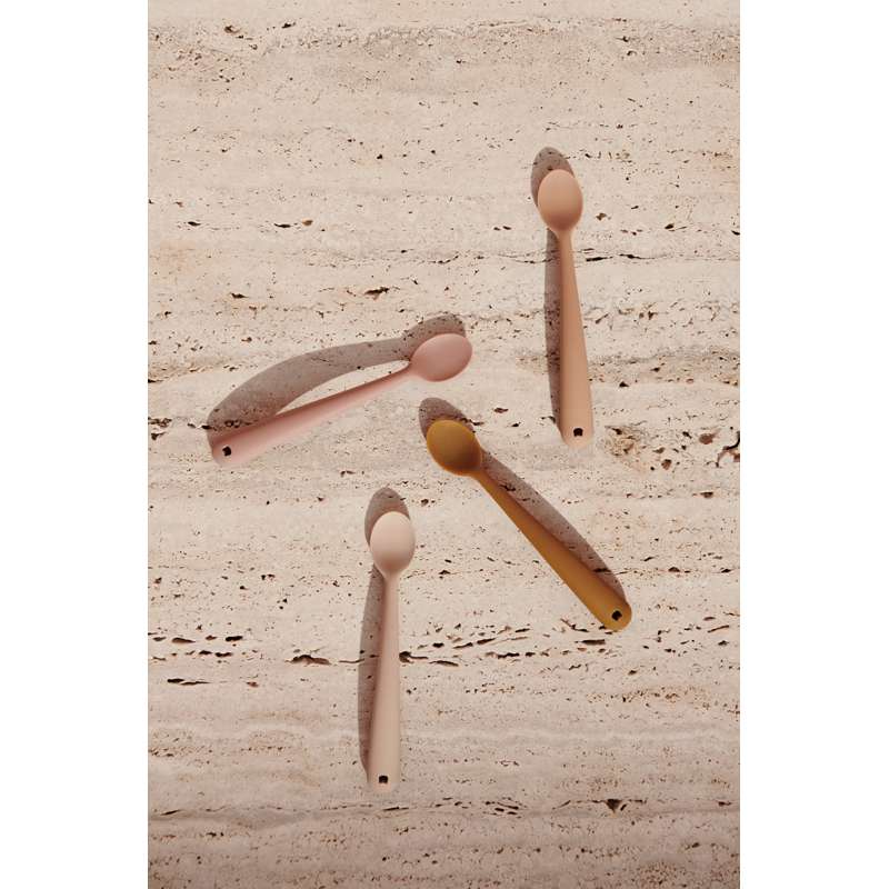 Liewood Siv Bløde Babyskeer - 4-pak - Silikone - Tuscany Rose Multi Mix