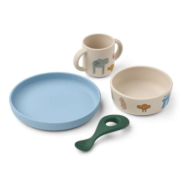Liewood Vivi Baby Spisesæt - 4 dele - Silikone - Imagine/Sandy