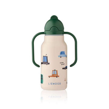 Liewood Kimmie Drikkeflaske - Rustfrit Stål - 250ml - Cars/Sandy