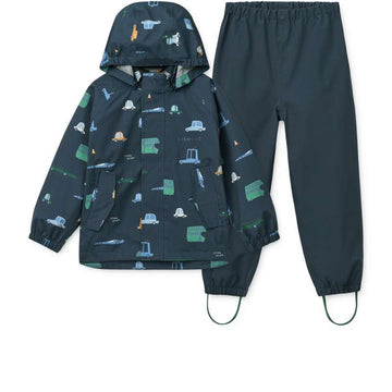 Liewood Pedia Regntøjssæt - Cars/Classic Navy